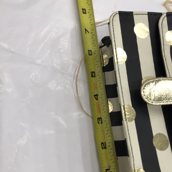 KIDS PURSE w black/beige stripes w gold dots & golden strap. Cute for holiday 💋 - Picture 7 of 8